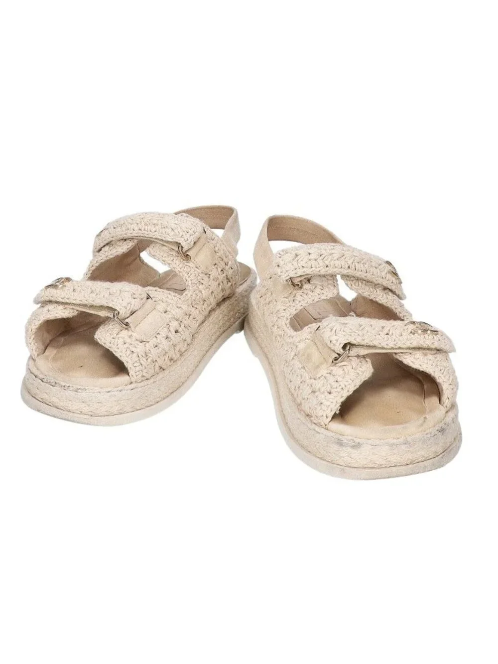 Chanel CC Logo Clochette Strap Sandals